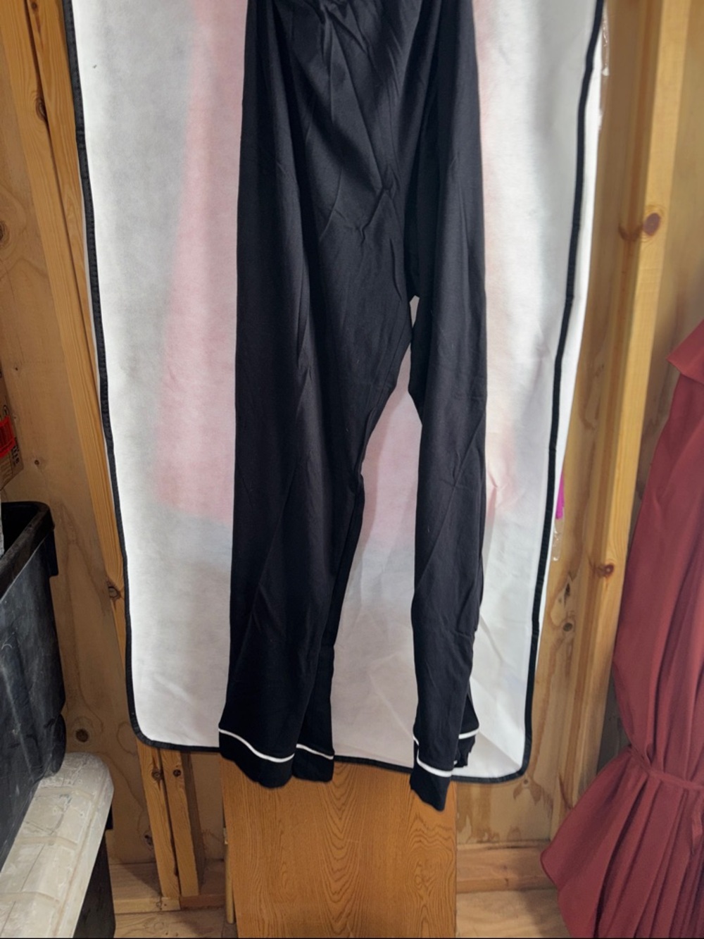 Cosabella Black Pajama Set with White Piping - Picture 7 of 8